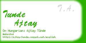 tunde ajtay business card